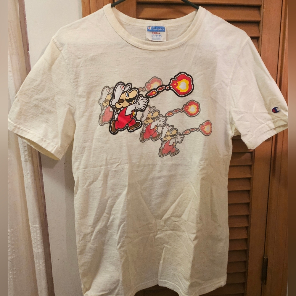 Super Mario Brothers Fireball Graphic T-Shirt By CHAMPION